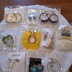 Earrings Nickel Free Fashion Jewelry Gold Silver Tone Faux Pear Lots of 10 NIP